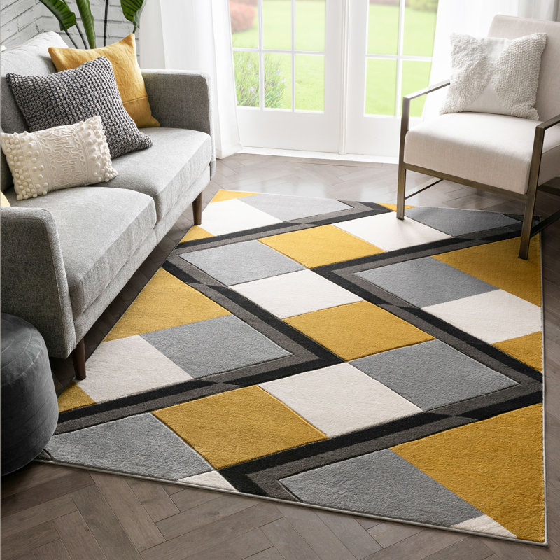 Well Woven Nora Power Loom Gold/Gray/Black Rug & Reviews Wayfair.ca